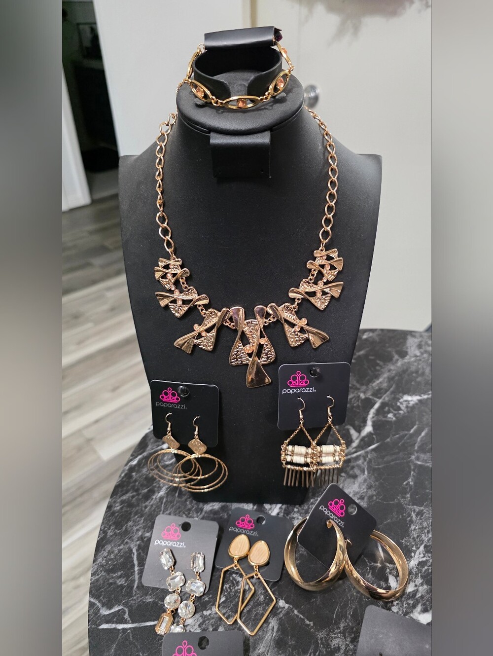 Paparazzi Jewelry Lot-Gold Pieces